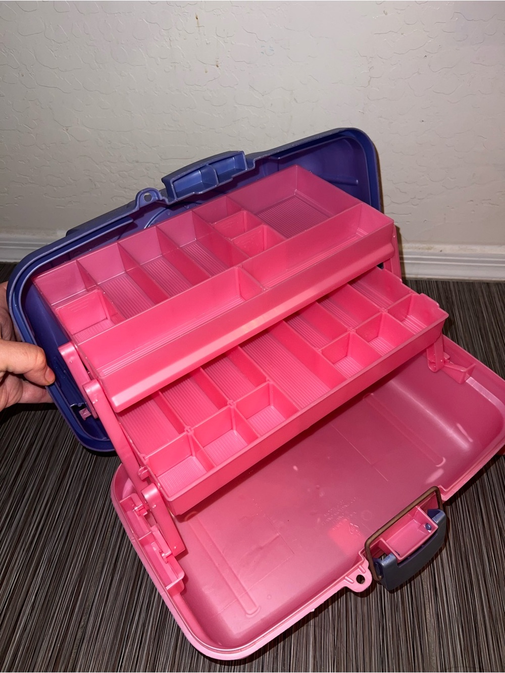 Pink Multi-Compartment Storage Organizer Box - Picture 2 of 7
